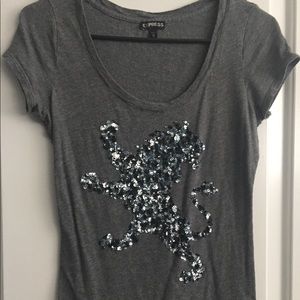 Sequin Lion Tee